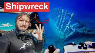 Diving alone on a Shipwreck in Greece