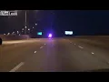 Cop swerving across all lanes of highway