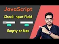 How to check input field is empty or not in javascript JavaScript validation in Hindi