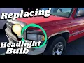 HOW TO REPLACE HEAD LIGHT BULB ON A 1996 - 2001 DODGE RAM 1500