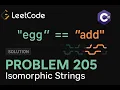 LeetCode 205 Isomorphic Strings C Solution Character Mapping Pattern