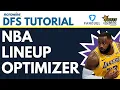RotoWire NBA Lineup Optimizer Tutorial - Helps with DraftKings FanDuel Yahoo and more