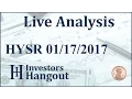 HYSR Stock Live Analysis 01-17-2017