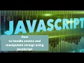Handle events and manipulate strings using JavaScript In Urdu Hindi - Learncodeweb