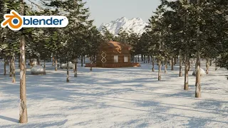 Creating this amazing snow environment in blender#blendertutorial#3d#blender3d#blendercommunity