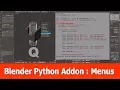 Blender Python Addon Menus