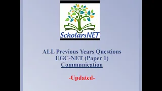 Download ALL Previous Years Questions - COMMUNICATION - UGC-NET (Paper 1) -Updated till Dec'18- MP3