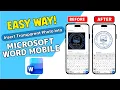 How to Insert PNG Files Correctly into Microsoft Word Mobile Transparent Background Fix