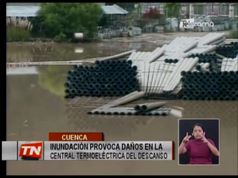Inundación provoca daños en la central termoeléctrica del Descanso
