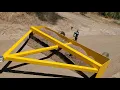homemade box grader on hard dirt road