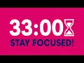 33 Minute Timer Deep Focus Productivity Countdown