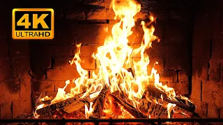 Cozy Fireplace 4K 12 HOURS Fireplace With Crackling Fire Sounds Fireplace Ambience 