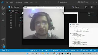 Python 3 OpenCV Script to Remove Background of Live Webcam Without Green Screen