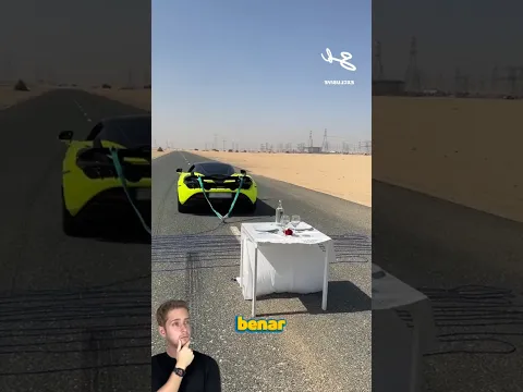 Mobil Menarik Taplak Meja Sekencang-kencangnya😳😱‼️#fyp #trending #viral