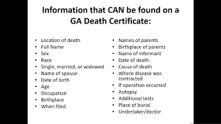 Understanding GA Death Certificates