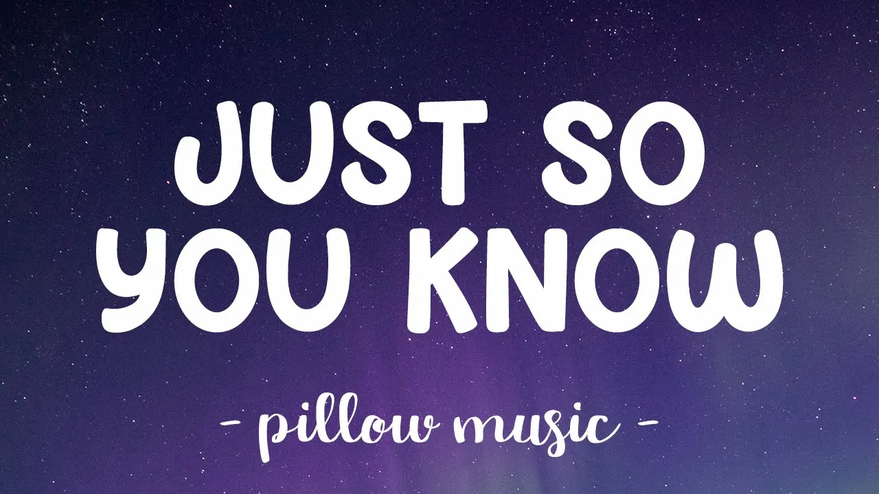 Just So You Know - Jesse McCartney (Lyrics) π΅ Just So You Know - Jesse McCartney (Lyrics) π΅