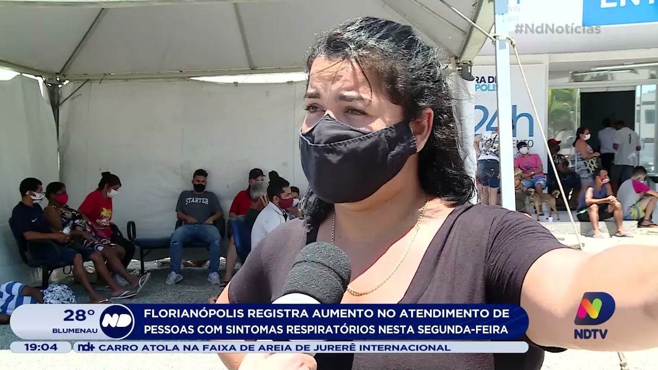 Florianópolis registra aumento no atendimento de pessoas com sintomas respiratórios