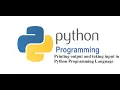 Lecture 06 print and input function in Python Programming Language