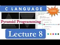 Pyramid Pattern Printing Program in C Programming easy way Tutorial for Beginners Star Pattern