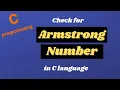Write a C program to check Armstrong Number C Programming Tutorials
