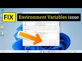 Fix - Can t Edit Environment Variables on Windows 10 11 Environment Variable is disabled