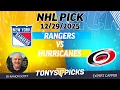 Rangers vs Hurricanes NHL Betting Odds Picks 25 Night Moves Show