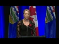 Cassia Prentice speaks at her father s state memorial service