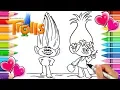 Trolls Guy Diamond and Poppy Coloring Page Printable Trolls Coloring Pages Trolls Coloring Book