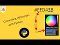 How to convert HEX colors to Blender RGB with a Python script