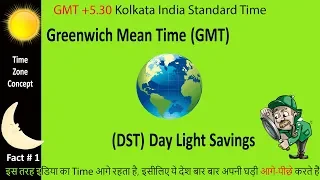 GMT Day Light Saving DST Greenwich Mean Time Concept 2018