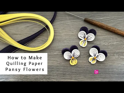 Download MP3 How to Make Quilling Paper Pansy Flowers | Paper Crafts | Quilling for Beginners