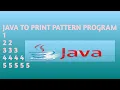 Java TO PRINT PATTERN PROGRAM in Hindi Lecture 35