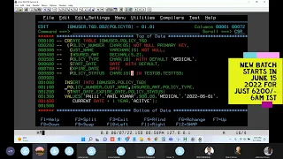 Mainframe DB2-Table Creation MAINFRAME New Batch Feb 11th 7 30am 2025 Anil Polsani 9908502542