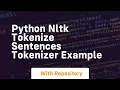Python nltk tokenize sentences tokenizer example