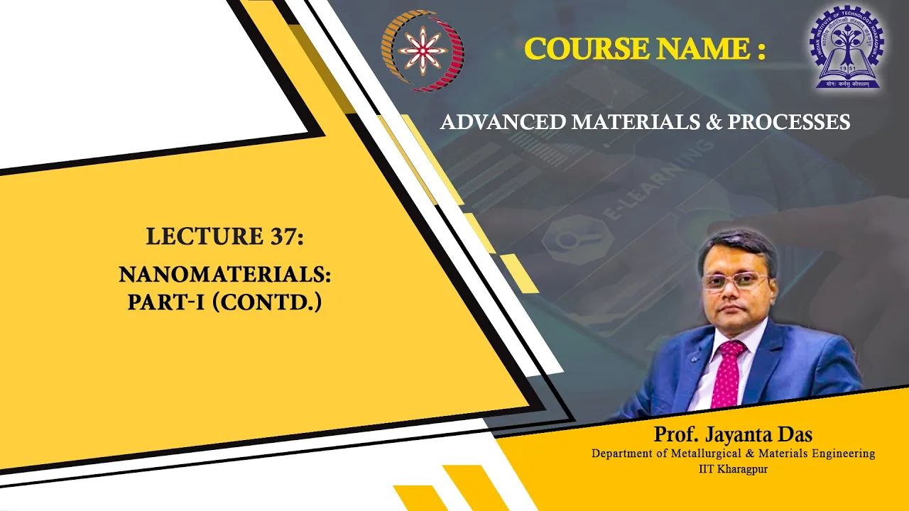 Lecture 37: Nanomaterials: Part I (Contd.)