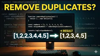 Remove Duplicates from Array in JavaScript Coding Interview Question