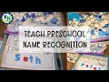 TEACH PRESCHOOLERS TO RECOGNIZE THEIR NAME WITH A SENSORY BIN