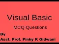 40 MCQ s on Visual Basic