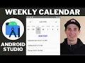 Weekly Calendar Android Studio Tutorial Daily Events List