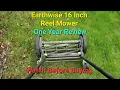Truth About Earthwise 16 inch Reel Lawn Mower Honest Review After One Year Use Watch Before Buying