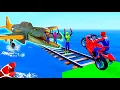 Download Lagu SPIDER-MAN against BOMBARDINO CROCODILO on Motorcycle in RAINBOW SPIDERS BRIDGE | GTA 5 MULTIVERSE