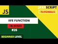 JavaScript Tutorials for beginners in Hindi 2022 IIFE Function