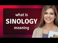 Sinology SINOLOGY definition