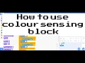 How to use colour sensing block Scratch 3