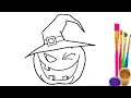 Learn Colors with Pumpkin Halloween Coloring Pages for Kids Drawing for Childrens