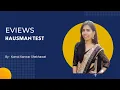 Hausman Test E views Hausman Specification test in E Views