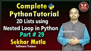 2D Lists using Nested Loop in Python Eagle Education