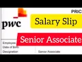 PWC Payslip PWC Senior Associate Salary Slip PWC Salary Structure PWC Salary Slip