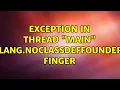 Ubuntu Exception in thread main java lang NoClassDefFoundError Finger