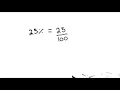 What is 25 as a fraction How to convert percentages to fractions level 1